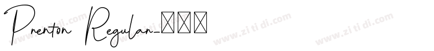 Prenton  Regular字体转换